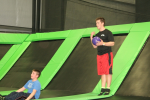 Boys playing dodgeball